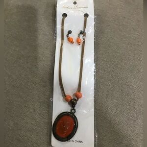 ♥️5/$20 Red & Orange Jewelry Set